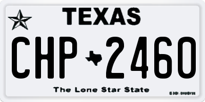 TX license plate CHP2460