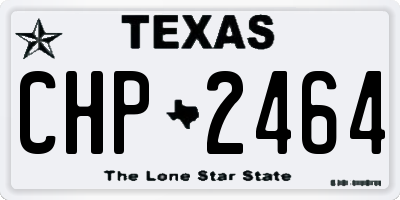 TX license plate CHP2464