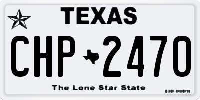 TX license plate CHP2470