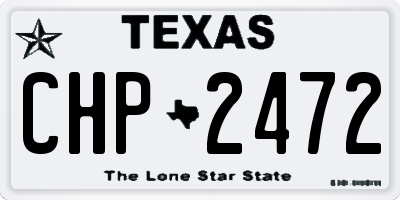 TX license plate CHP2472