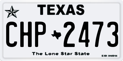 TX license plate CHP2473