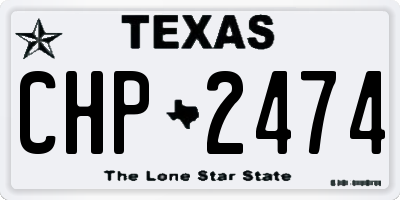 TX license plate CHP2474