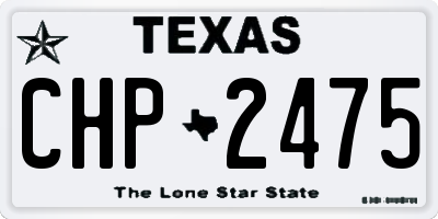 TX license plate CHP2475