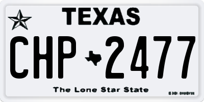 TX license plate CHP2477