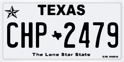 TX license plate CHP2479