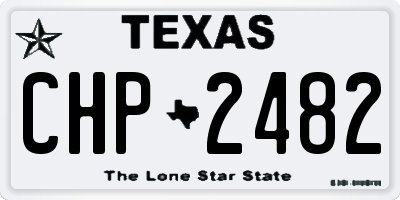TX license plate CHP2482
