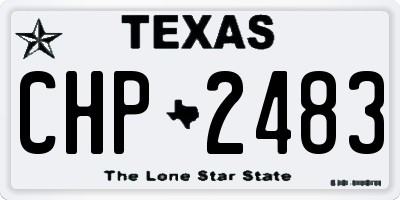 TX license plate CHP2483