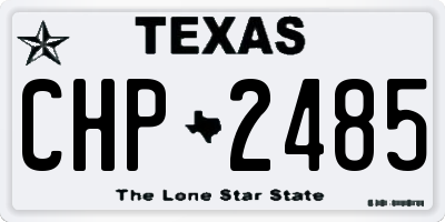 TX license plate CHP2485