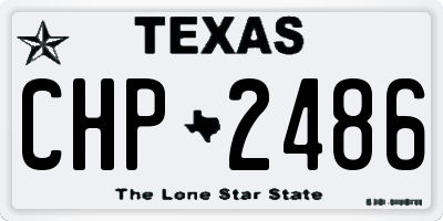 TX license plate CHP2486