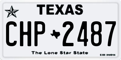 TX license plate CHP2487