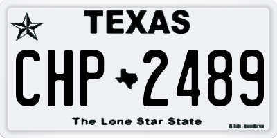 TX license plate CHP2489