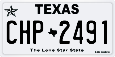 TX license plate CHP2491