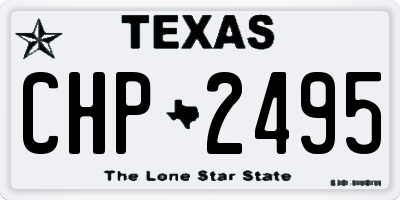 TX license plate CHP2495
