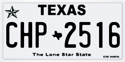 TX license plate CHP2516