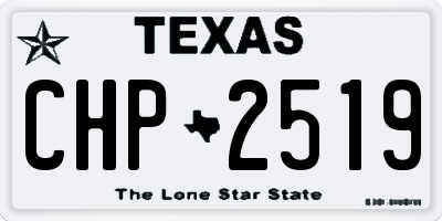 TX license plate CHP2519