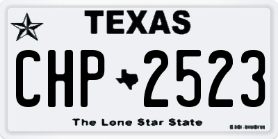 TX license plate CHP2523