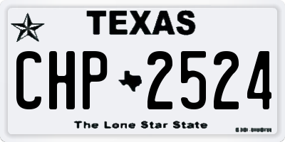TX license plate CHP2524