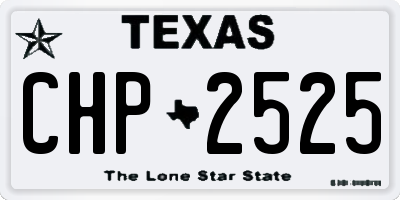 TX license plate CHP2525
