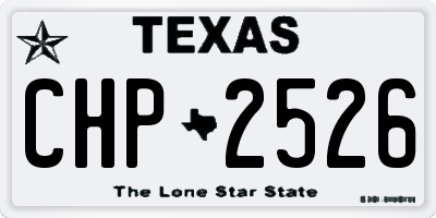 TX license plate CHP2526