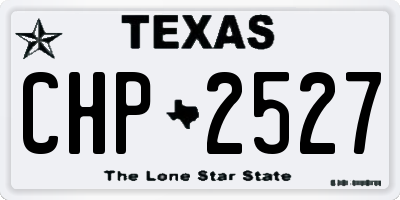 TX license plate CHP2527