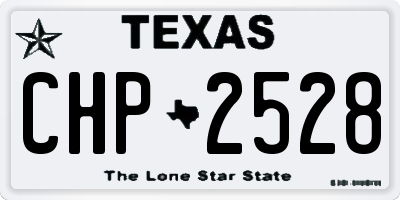 TX license plate CHP2528