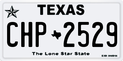 TX license plate CHP2529