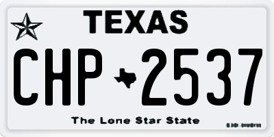 TX license plate CHP2537