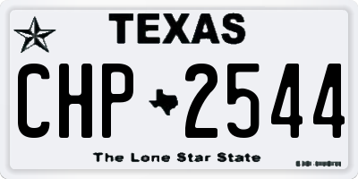 TX license plate CHP2544