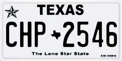 TX license plate CHP2546