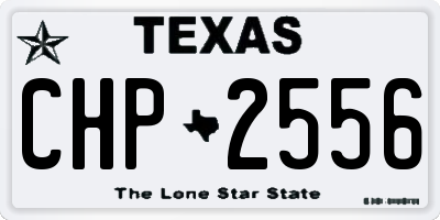 TX license plate CHP2556