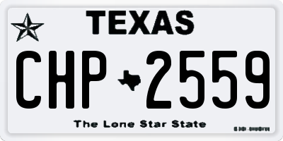 TX license plate CHP2559