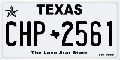 TX license plate CHP2561