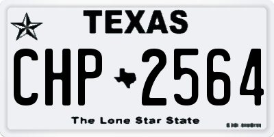 TX license plate CHP2564