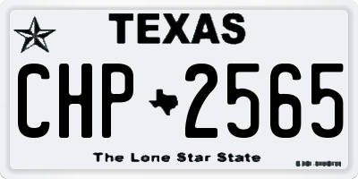 TX license plate CHP2565