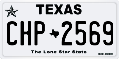 TX license plate CHP2569