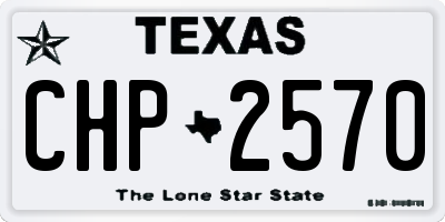 TX license plate CHP2570