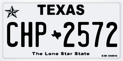 TX license plate CHP2572