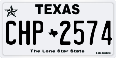 TX license plate CHP2574