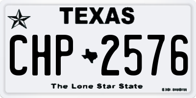 TX license plate CHP2576