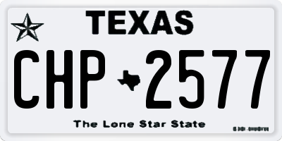 TX license plate CHP2577