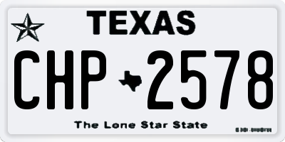 TX license plate CHP2578
