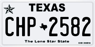 TX license plate CHP2582