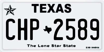 TX license plate CHP2589