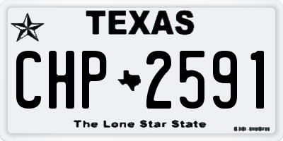 TX license plate CHP2591