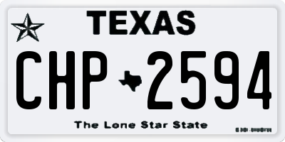 TX license plate CHP2594