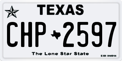 TX license plate CHP2597