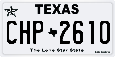 TX license plate CHP2610