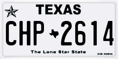 TX license plate CHP2614