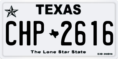 TX license plate CHP2616