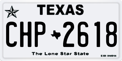 TX license plate CHP2618